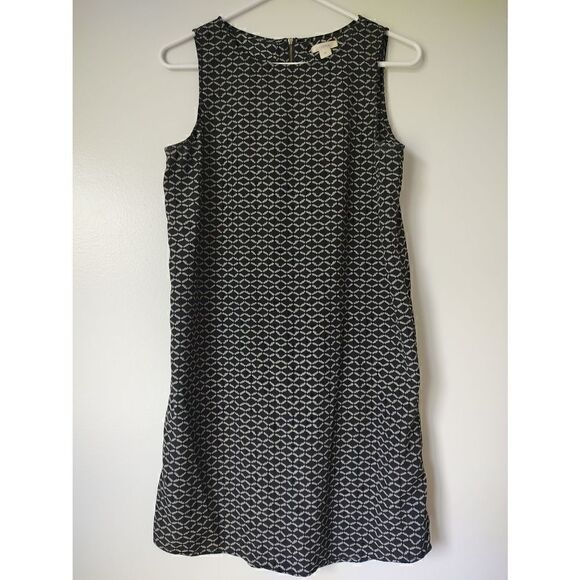 Caslon Dresses & Skirts - Caslon Womens Size XS Black Gray Straight Shift Round Neck Sleeveless Mini Dress